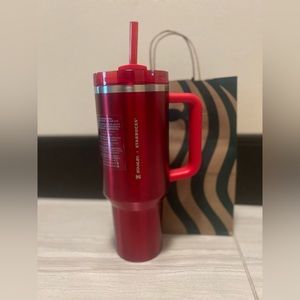 Starbucks + Stanley Holiday 2023 Collab (40 oz) Red Tumbler Mug 🔥 Fast Shipping